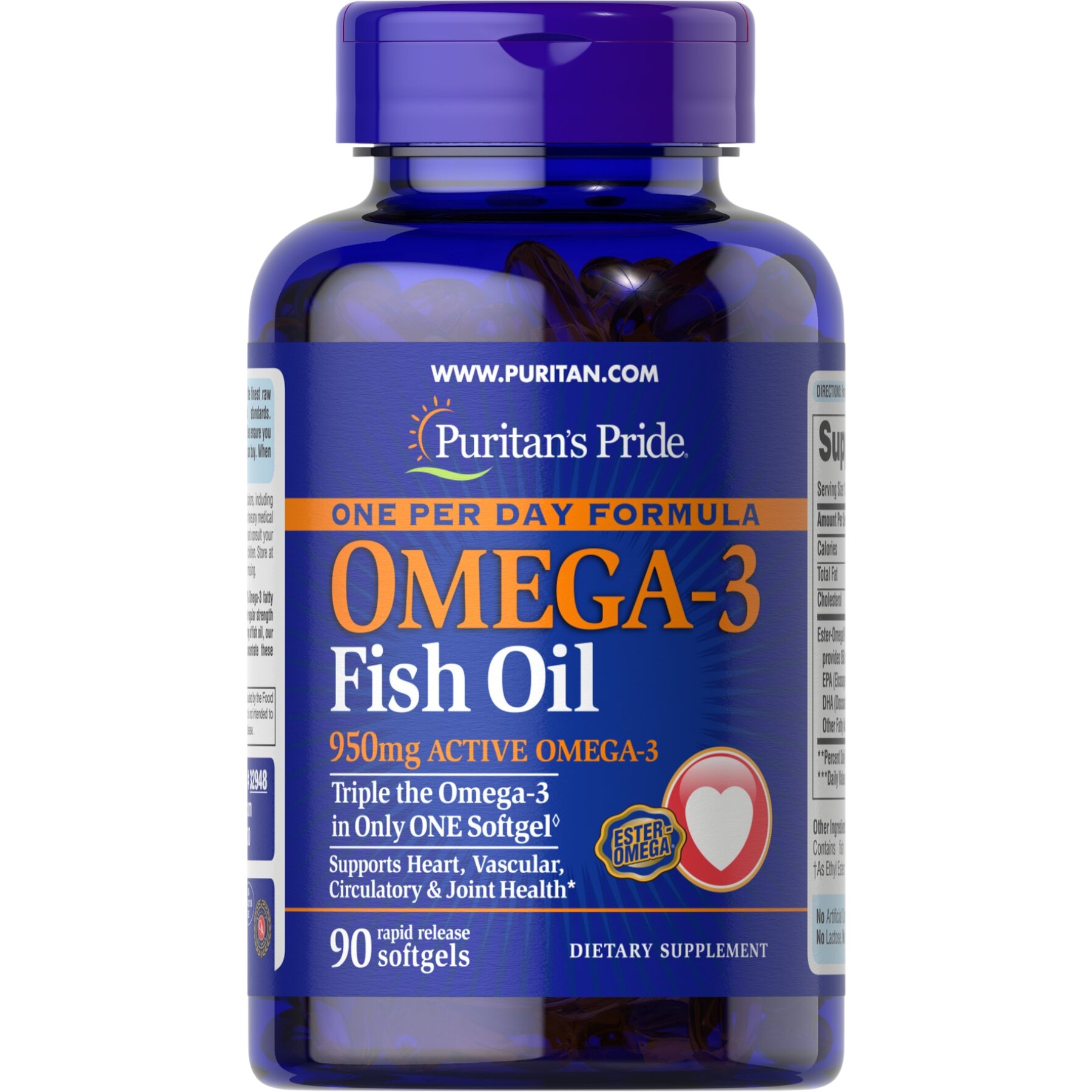 One Per Day Omega-3 Fish Oil 1360 mg (950 mg Active Omega-3) – WELL.UA