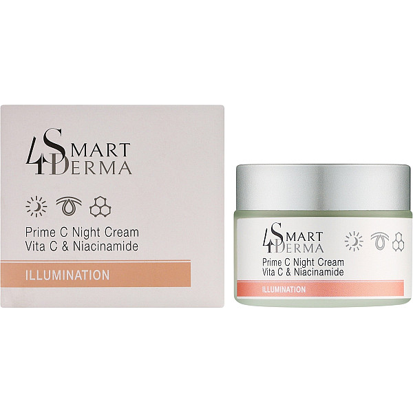 SMART4DERMA Prime C Night Cream Vit C & Niacinamide – WELL.UA – Фото 2